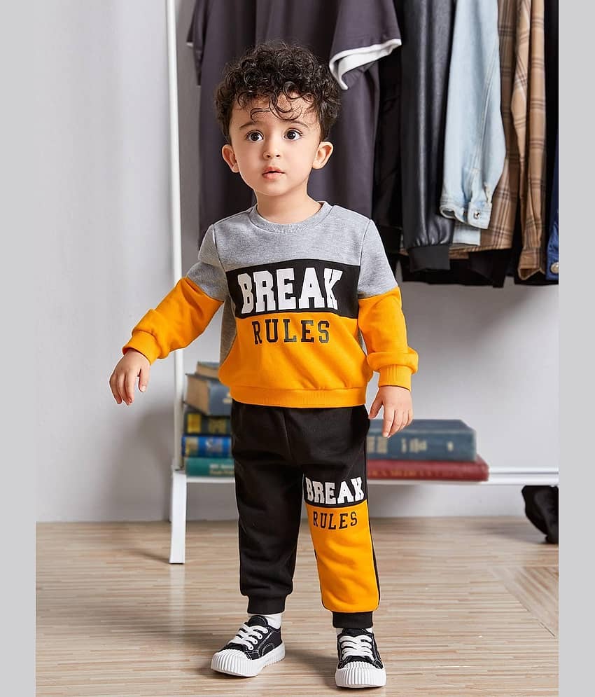 Billyball Pack of 1 Unisex Cotton T-Shirt & Pants Set ( Yellow )