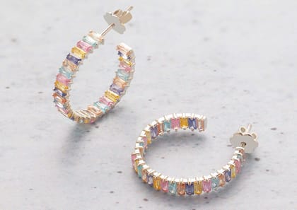 Luminous Hoop Earrings - Multicolour
