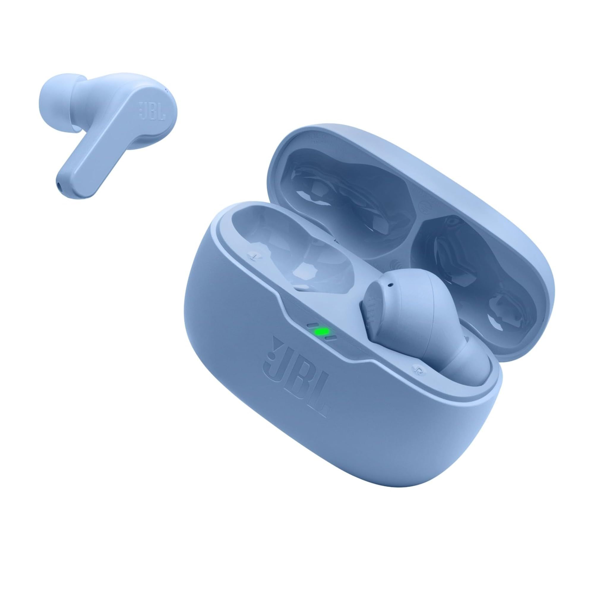 JBL Vibe Beam in-Ear Wireless Earbuds (TWS) with Mic,App for Customized Extra Bass Eq,32 Hours Battery&Quick Charge,Ip54 Water&Dust Resistance,Ambient Aware&Talk-Thru,Google Fastpair (Blue) JBL Vibe Beam in-Ear Wireless Earbuds (TWS) with Mic,App for Cus