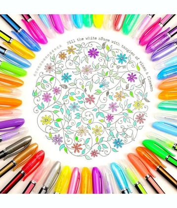 2419Y -24 PC Neon Gel Pens Set Color Gel Pens, Glitter, Metallic, Neon Pens Set Good Gift For Coloring Kids Sketching Painting Drawing Pen