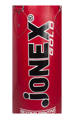 JJ Jonex Punching Bag, Boxing Bag, Karate Bag, Unfilled Boxing Kit with Hanging Chain Unfilled Boxing Kit Gold (Red, 36")