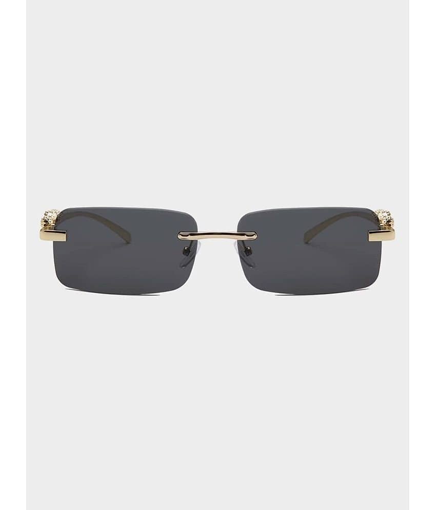 Dyana Core Gold Rectangular Sunglasses ( Pack of 1 )