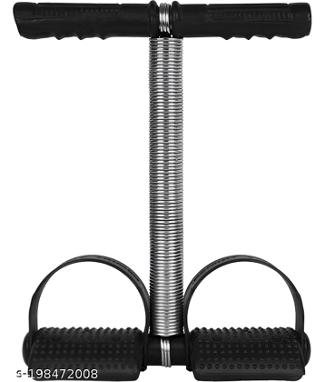 Tummy Trimmer Single Spring Ab Exerciser Fat Burner for Men & Women Ab Exerciser (Black) Pack of 1