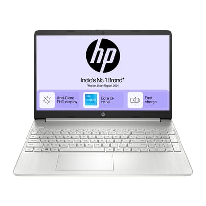 HP 15s, 12th Gen Intel Core i3-1215U (8GB DDR4, 512GB SSD) Anti-Glare, 15.6"/39.6cm,FHD, Win 11, MS Office 21, Silver, 1.69kg, fy5006tu/fd0751tu/fd0752tu, UHD Graphics, HD Camera, Dual Speakers Laptop
