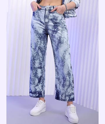 Freehand - White Cotton Blend Wide Leg Women's Jeans ( Pack of 1 )