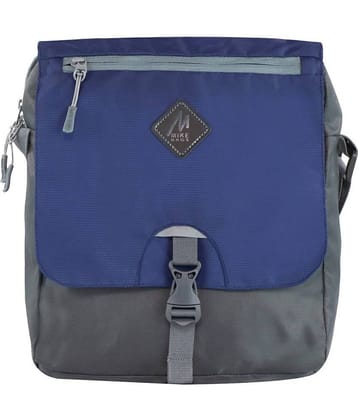 MIKE Blue Polyester Casual Messenger Bag