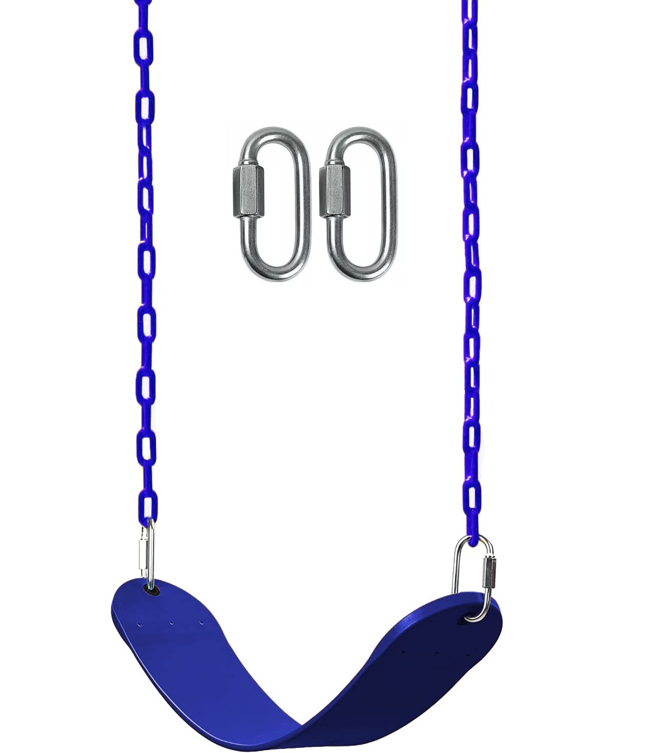 REZNOR Flexible Swing Seat Set for Kids/Adults Outdoor Park Garden Tree Backyard with 60 Plastic Coated Chain, Weight Support Upto 150kg