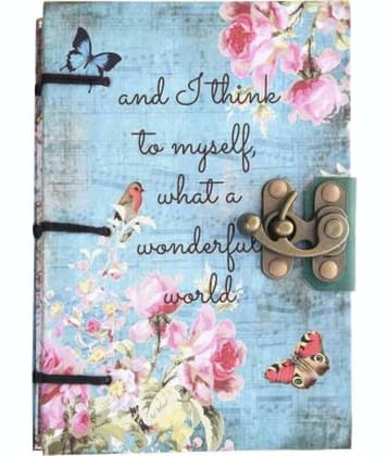 Wonderfull Print Special Binding A5 Diary Un-Ruled 200 Pages