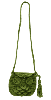Trendy Crochet Owl Sling Bag