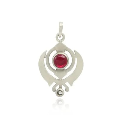 Men's 92.5 Silver Khanda pendant-Only Pendant ( no chain )