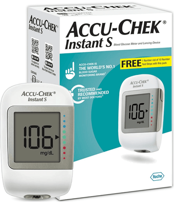 Accu-Chek Instant S Kit+10strip+10Lancet Glucometer