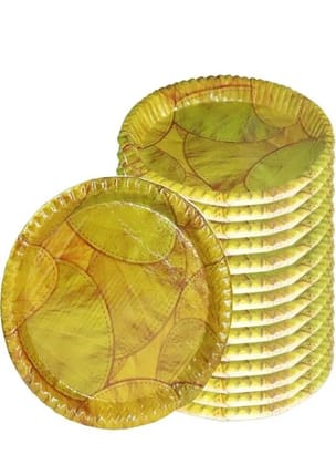 Leaf Design Paper Plates 9 Inch