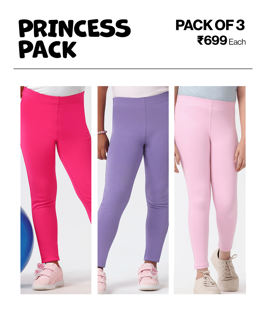 3-Pack All Day Leggings-6-7