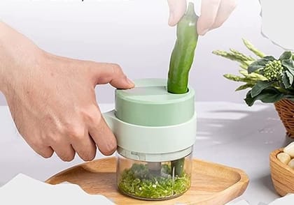 Uttamrobotics ABS Stainless Steel Large Quick & Powerful Manual Hand Held Vegetable/Fruit Chopper