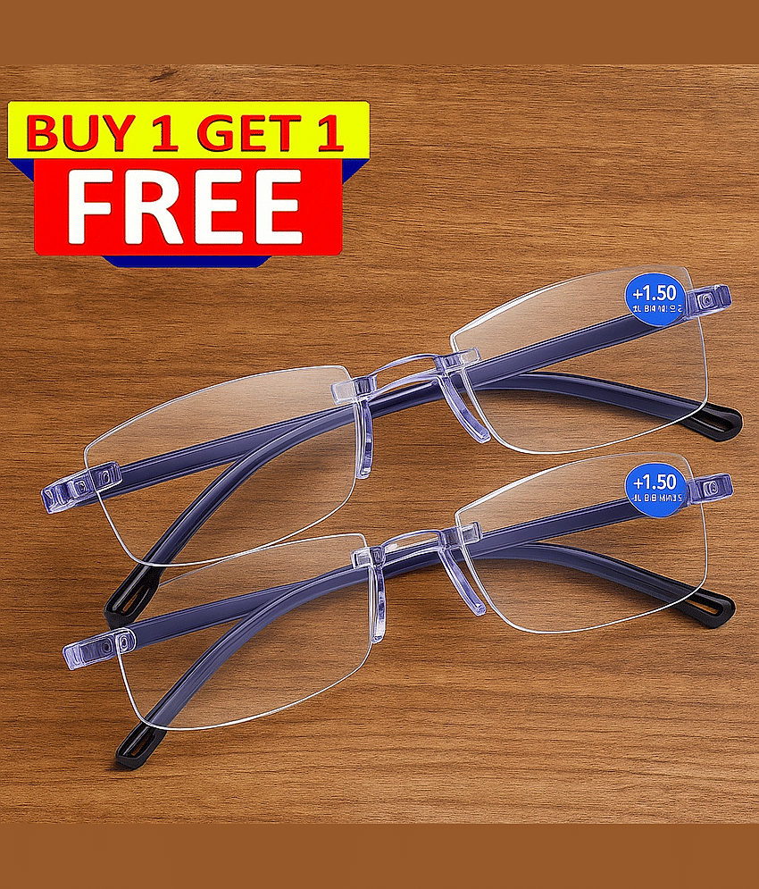 THMT Square Rimless Reading Glasses