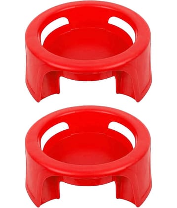 FIT4CHEF Red Polypropylene Matka Stand ( Pack of 2 )