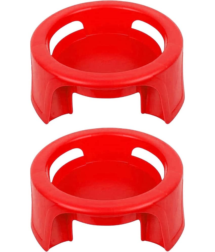 FIT4CHEF Red Polypropylene Matka Stand ( Pack of 2 )