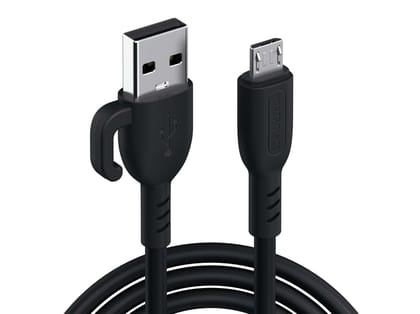 Portronics Konnect Core 3 - USB TO Micro 3.0A Max Output, 1M Cable Length, Strong PVC Material, Fast Data Sync - Black