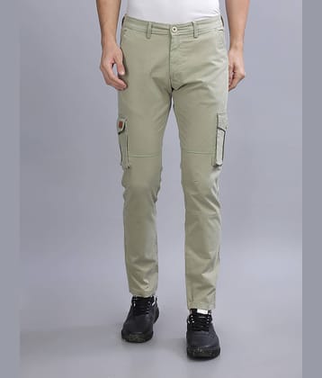 Paul Street Slim Flat Men's Cargos - Olive Green ( Pack of 1 )