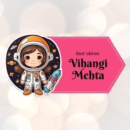 Die-Cut Gift Tags/Gift Labels - Galaxy Girl-Set of 20