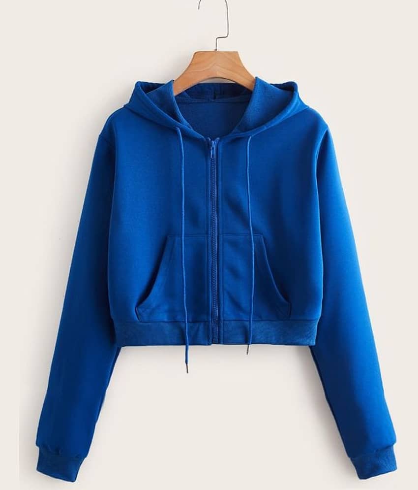 RAABTA FASHIION Women Fleece Sweatshirt For ( Blue )
