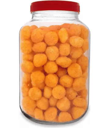 CROCO JAR Glass Red Food Container ( Set of 1 )