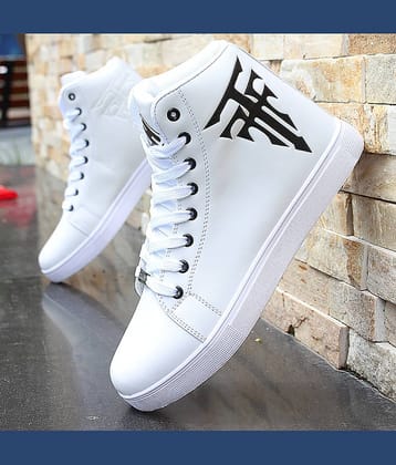 MAFLO HIGH TOPS SHOES White Men's High Tops Shoes