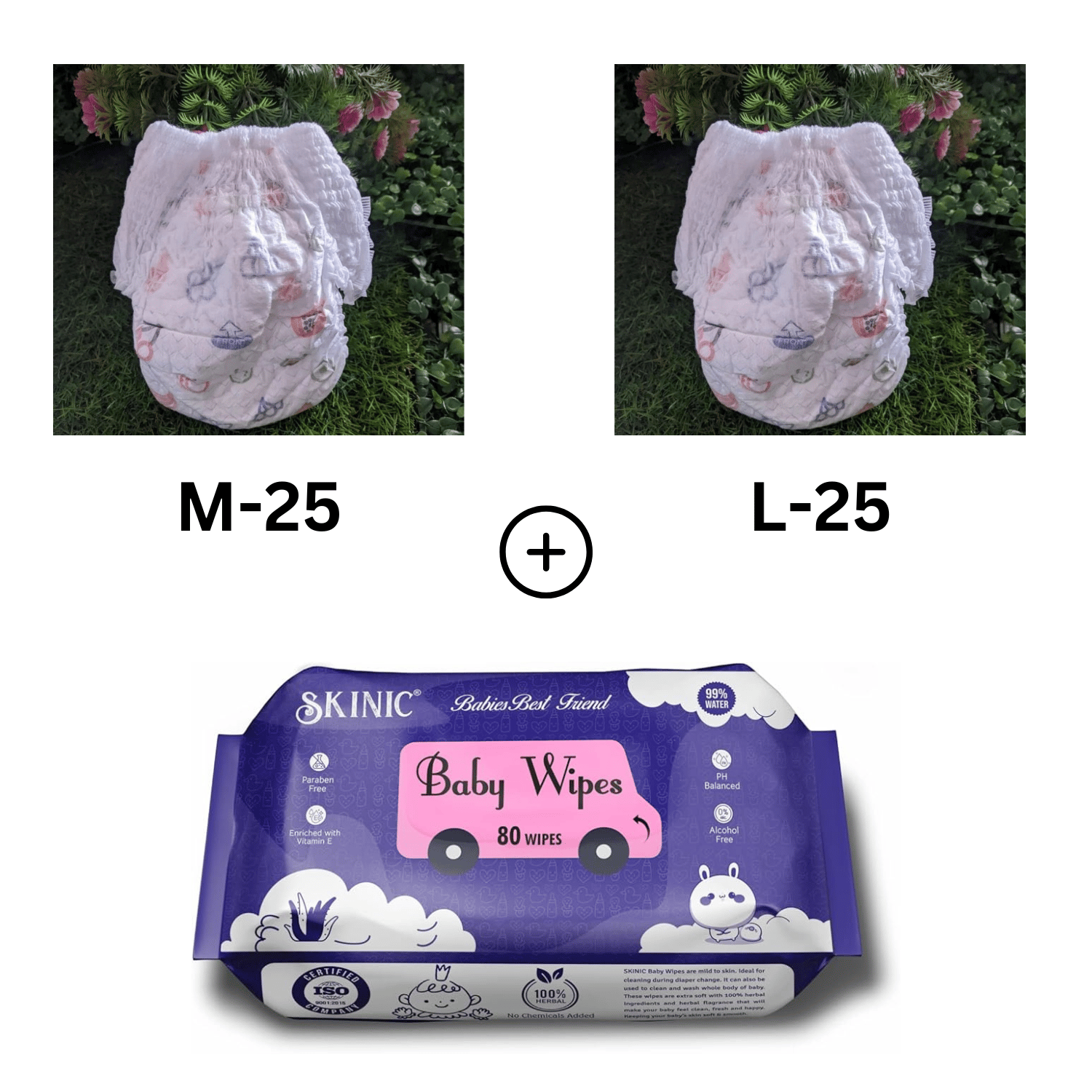 THE GIR FARMER Organic Baby Diaper Combo with Wipes