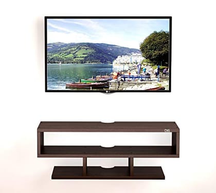 DAS Wall Mount TV Entertainment Unit/with Set Top Box Stand for Living Room Wenge (Ideal for up to 42") Screen- Santiago