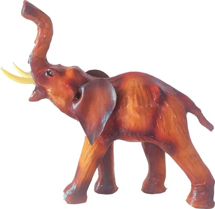 Original Leather Craft Decorative Item (Elephant, 6 ' Inch)