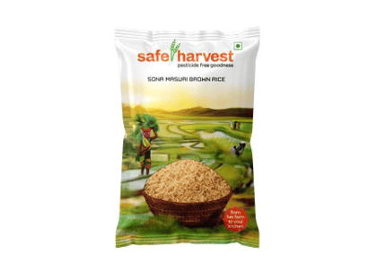 Safe Harvest Pesticide Free Sona Masoori Unpolished Brown Rice 5kg
