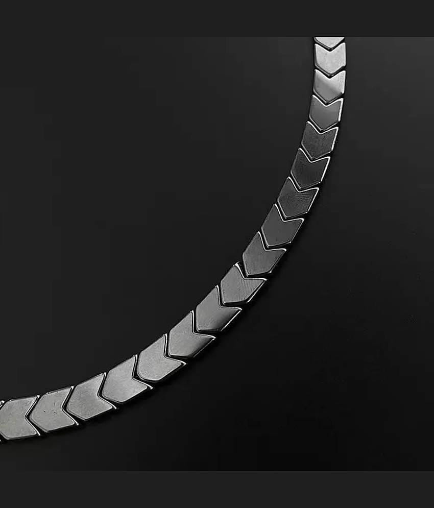 FASHION FRILL Silver Plated Stainless Steel Chain ( Pack of 1 )