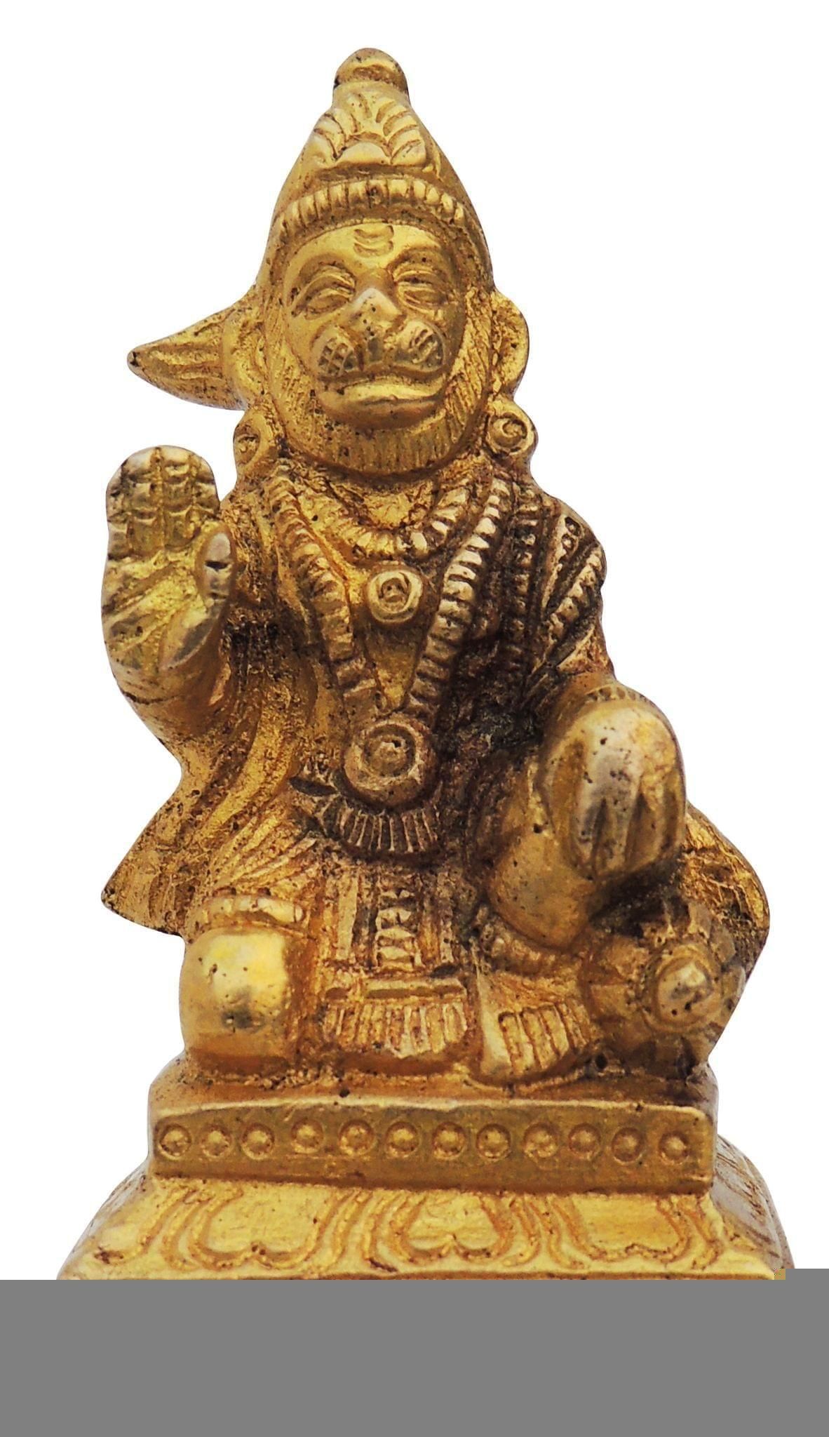 Brass Showpiece Hanuman Ji Statue - 1.5*1.5*2.5 Inch (BS1333 B)