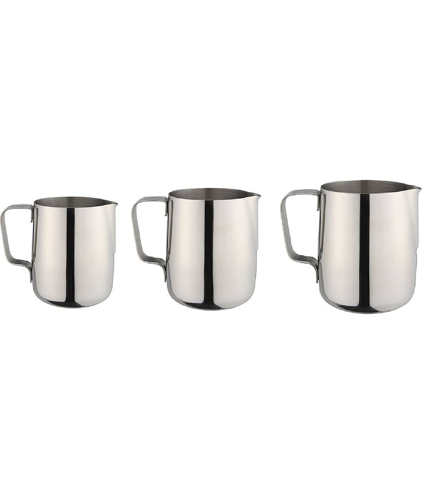 Dynore 3 Milk Jug Stainless Steel Pitchers 1200 mL