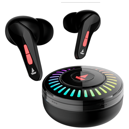 boAt Immortal 201 | Bluetooth Gaming Wireless Earbuds with 40ms BEAST Mode, Real RGB Lights, boAt Signature Sound