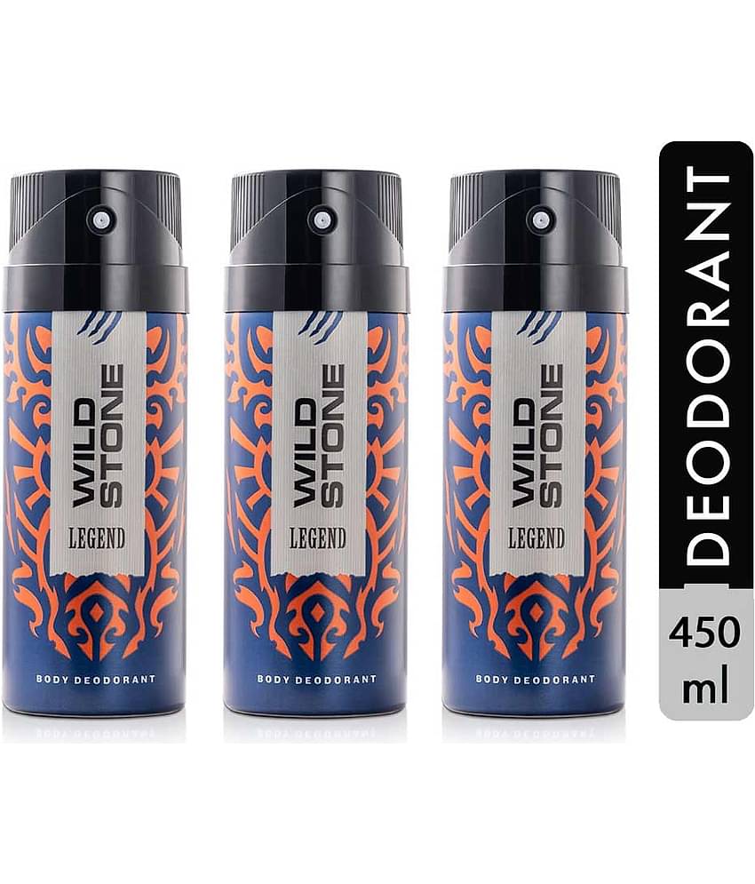 Wild Stone Legend Combo (150 ml each) Deodorant Spray - For Men (450 ml, Pack of 3)
