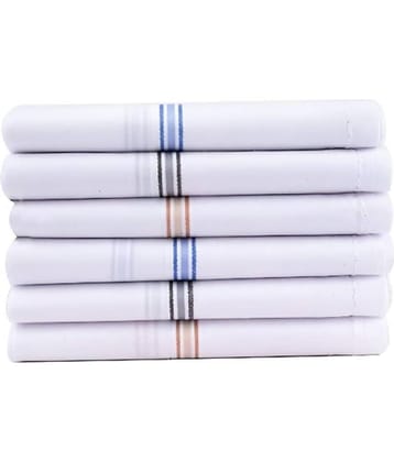 THRIFTKART White Cotton Men's Handkerchief ( Pack of 6 )