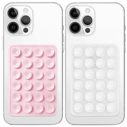 Suction Phone Case Anti-Slip Silicone Back Cover,Non Slip Sticky Grip, Silicon Adhesive Suction Cup Mount, Strong Grip Holder for Selfies and Videos(Multicolour)