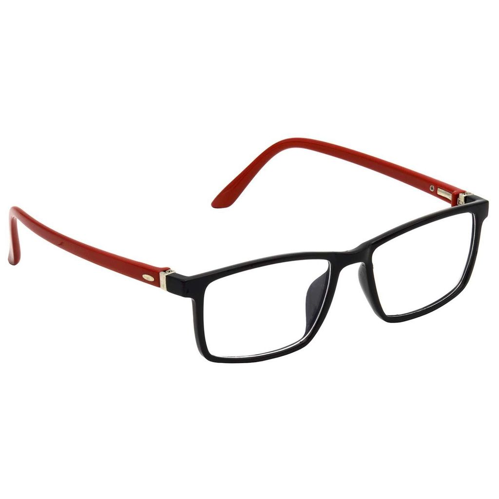 Hrinkar Plastic Full Rim Rectangle eyeglasses Men & Women - HFRM-BK-RD-16