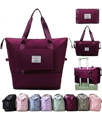 GKBOSS Purple 1 Womens Large Capacity Folding Travel Tote Bag