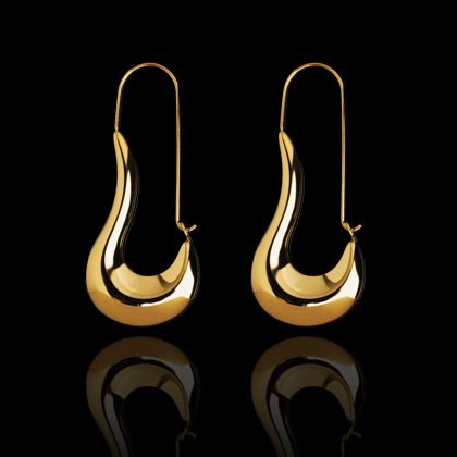 Harp Earrings-Gold