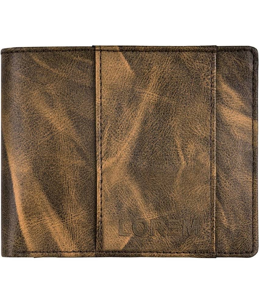 Lorem Brown Faux Leather Men's Two Fold Wallet ( Pack of 1 )