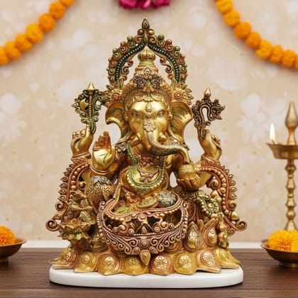 Brass Showpiece Ganesh Ji Statue (BSMAS405)