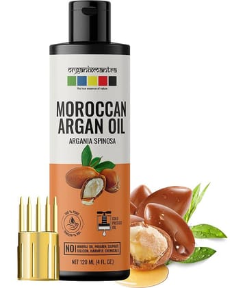 Organix Mantra Moroccan Argan Oil, 100% Pure, Natural & Cold Pressed Organic Oil, 120ML