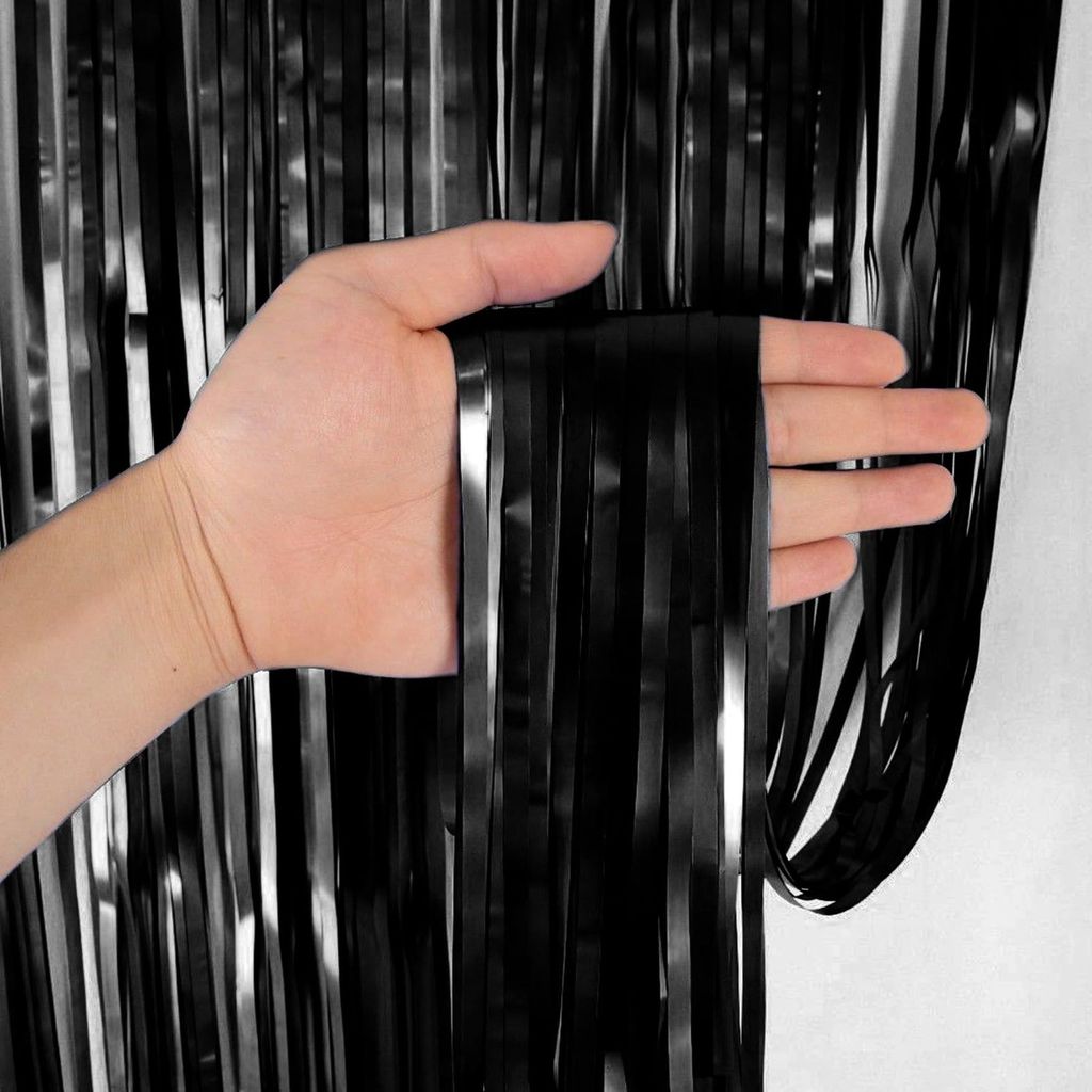 Black Foil Curtain 7FT X 3 FT - Party and Festive Needs | Buy online on ZillyBuy