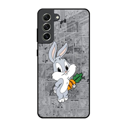 Cute Baby Bunny Glass Case for Samsung Galaxy S21 FE 5G