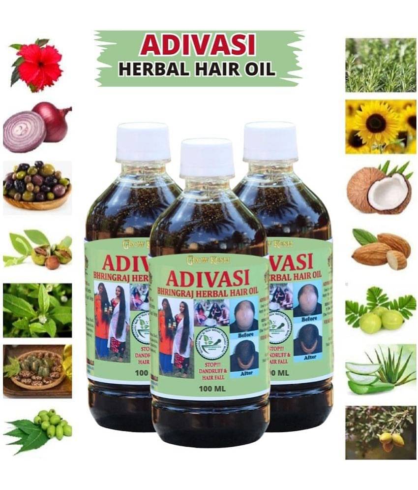 Growkesh - Anti Hair Fall Bhringraj Oil 300 ml ( Pack of 3 )