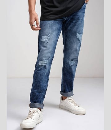 Highlander Slim Fit Distressed Men's Jeans - Light Blue ( Pack of 1 )