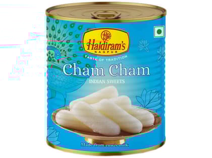 Haldiram's Cham Cham Tin Sweets - 1 Kg - Pack of 2