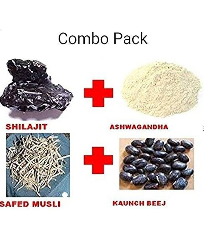 SRS Shilajit, Safed Musli, Kaunch Beej & Ashwagandha Powder 100 Grm